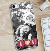 Tap to view I Heart You Photo iPhone Phone Case
