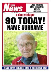 Tap to view Your News - His 90th Full Image