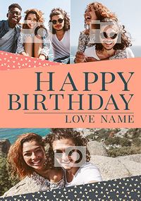 Tap to view Happy Birthday with Love Photo Postcard