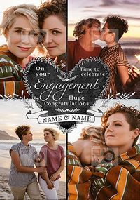 Tap to view On Your Engagement Photo Postcard