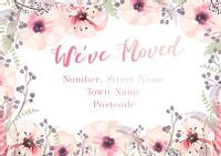 Tap to view We've Moved Blush Pink Floral Postcard