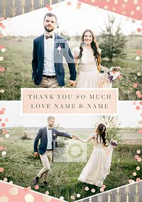 Tap to view Thank You so much 2 Photo Wedding Postcard