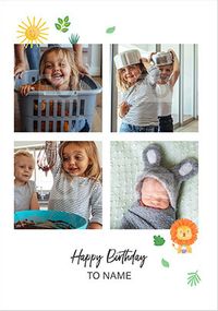 Tap to view Lion Multi Photo Birthday Card