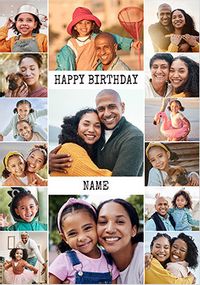 Tap to view 15 Photo Upload Happy Birthday  Card