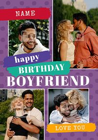 Tap to view 4 Photo Boyfriend Birthday Card