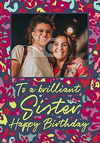 Tap to view Brilliant Sister Photo Birthday Card
