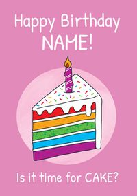 Tap to view Rainbow Cake Birthday Card