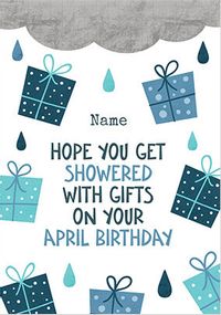 Tap to view Showered With Gifts Birthday Card