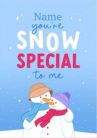 Tap to view Snow Special To Me Personalised Christmas Card