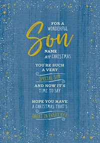 Tap to view Wonderful Son Personalised Christmas Card