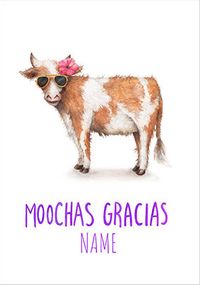 Tap to view Moochas Gracias Thank You Card