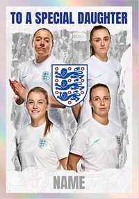 Tap to view England Lionesses - Daughter Personalised Birthday Card