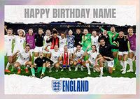 Tap to view England Lionesses - Group Personalised Birthday Card