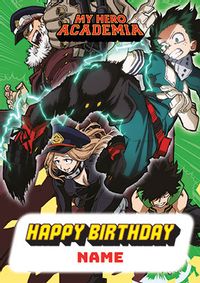 Tap to view My Hero Academia - Birthday Personalised Card