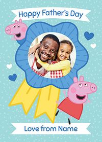 Tap to view Peppa Pig - Rosette Father's Day Photo Card