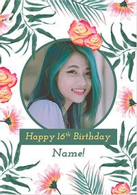 Tap to view Happy 16th Birthday Floral Card