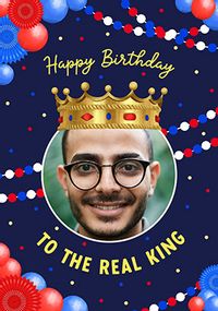 Tap to view The Real King Photo Birthday Card