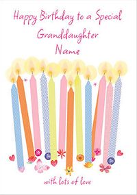 Tap to view Granddaughter Candles Birthday Card