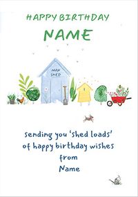 Tap to view Shed Loads Personalised Birthday Card