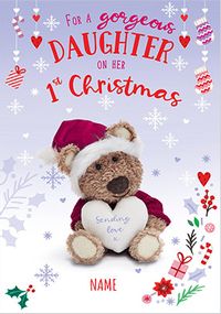 Tap to view Barley Bear - 1st Christmas Daughter Personalised Card