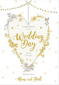 Tap to view Happy Wedding Day From Mum and Dad Personalised Card