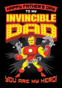 Tap to view Iron Man - Invincible Dad Happy Father's Day card