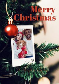 Tap to view Pure And Simple Polaroid Christmas Card