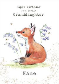 Tap to view Granddaughter Fox Personalised Birthday Card