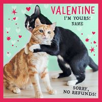 Tap to view Valentine I'm Yours Personalised Cat Card