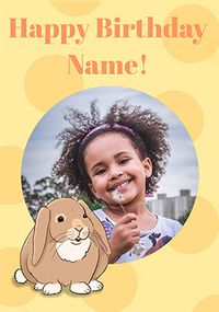 Tap to view Personalised Photo Bunny Birthday Card