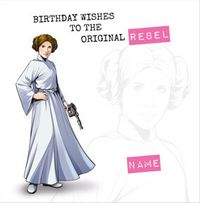 Tap to view Princess Leia Rebel Birthday Card