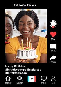 Tap to view Social Media Birthday Photo Card