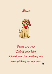 Tap to view Roses Are Red Dog Valentine Card
