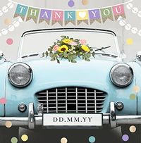 Tap to view Wedding Car Personalised Thank You Card