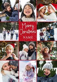 Tap to view Merry Christmas Multi Photo Christmas Card