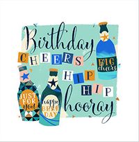 Tap to view Beer Bottles Birthday Card