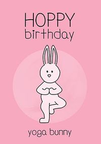Tap to view Yoga Bunny Hoppy Birthday Card