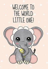 Tap to view Welcome to the World Elephant New Baby Card