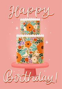 Tap to view Floral Birthday Cake Card