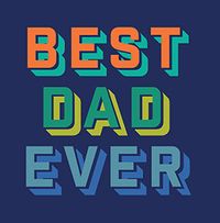 Tap to view Blue Best Dad Ever Father's Day Card