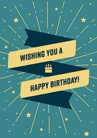 Tap to view Modern Banner Birthday Card