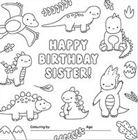 Tap to view Sister Dinosaur Birthday Card