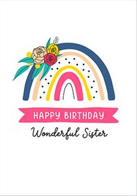 Tap to view Rainbow Wonderful Sister Card