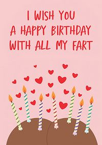 Tap to view Hearts and Candles Birthday Card