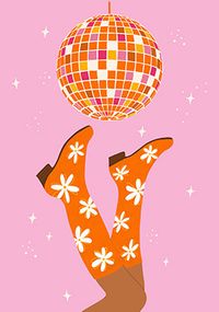 Tap to view Orange Daisy Boots Card