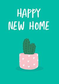 Tap to view Potted Cactus Happy New Home Card