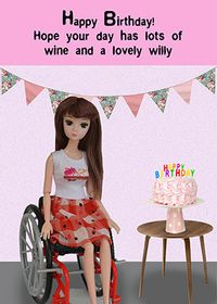 Tap to view Wine And Willy Birthday Card