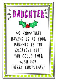 Tap to view Greatest Gift Daughter Christmas Card