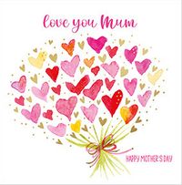 Tap to view Love you Mum Hearts Mother's Day Card
