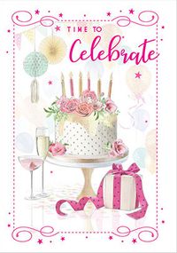 Tap to view Pink Candles Birthday Cake Card